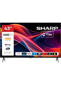 Sharp LED-Fernseher "4T-C43HKx", Energieeffizienz: F, schwarz, 43 &Prime;, Fernseher, LED-Fernseher