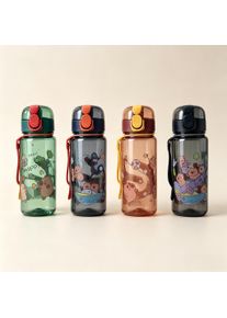 Cartoon Capybara Pattern Water Bottle, Transparent Color Stylish Cup, Leakproof Durable Reusable, Ideal for Sports Fitness Study
