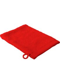 Waschhandschuh GOLD-LINE, rot, B:16cm L:22cm, Baumwolle, Handt&uuml;cher, Waschhandschuh