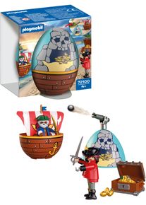 Konstruktions-Spielset Playmobil "Spiel-Ei: Piraten (72100), Pirates", bunt, Spielbausteine, Kinder, Kunststoff, Konstruktions-Spielset