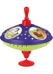 Brummkreisel LENA "Pferdetraum", gr&uuml;n (gr&uuml;n, lila), Kreisel, BabyH:21cm &Oslash;:19cm, Blech, Brummkreisel, Made in Europe, H:21cm &Oslash;:19cm