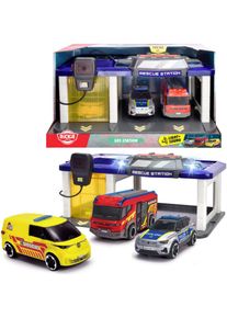 Spiel-Geb&auml;ude DICKIE TOYS "S.O.S Station", bunt, Fahrzeug-Spielwelten, KinderB:31cm H:18,5cm T:22cm, Kunststoff, Spiel-Geb&auml;ude, mit 3 Spielzeug-Fahrzeugen sowie Licht und Sound, B:31cm H:18,5cm T:22cm