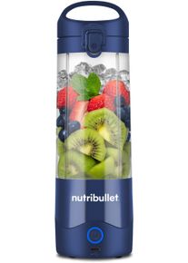 NUTRIBULLET Smoothie-Maker "Portable NBP003NBL - Mixer to go, wiederaufladbar, 475ml,Blau", blau, B:8,5cm H:26,7cm T:8,5cm, Zerkleinerer, Kabellos mixen, Akku f&uuml;r 15+ Mixvorg&auml;nge, auch Eis + gefrorene Fr&uuml;chte, Smoothie-Maker