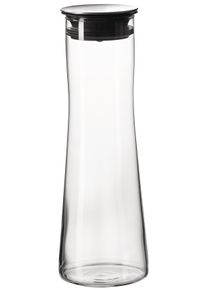 Ritzenhoff & Breker Karaffe RITZENHOFF & BREKER "Perfetto", transparent, H:30,5cm &Oslash;:10cm, Borosilikatglas, Kunststoff, Karaffen, Karaffe, Kanne, 1,4 Liter mit Edelstahldeckel