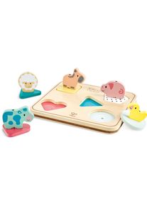 Puzzle HAPE "Tierger&auml;uschepuzzle Tom", bunt, Puzzles, KinderB:22cm H:9cm T:21cm, Holz, Metall, Puzzle, mit Ger&auml;uschen, B:22cm H:9cm T:21cm