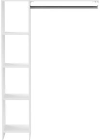 Garderobenschrank Demeyere Group "Barbara", wei&szlig; (matt wei&szlig;), B:123,2cm H:180cm T:39,6cm, Holzwerkstoff, Schr&auml;nke, Garderobenschrank, SCHRANKSYSTEM