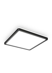 B.K.LICHT Panel, schwarz, 1, &Oslash; 29,3cm H: 2,8cm, 1 Stk., Leuchten, Deckenleuchte, 18 Watt, ultra-flach, indirektes Licht, neutralwei&szlig;, Panel