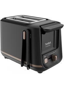 Tefal Toaster "TT5338 Includeo", schwarz, B:17,2cm H:18,8cm T:27,3cm, Toaster, Magnetzange, 7 Br&auml;unungsstufen, Kr&uuml;melschublade, Anhebevorrichtung, Toaster