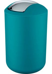 M&uuml;lleimer Wenko "Brasil", blau (petrol), B:19,5cm H:31cm T:19,5cm, Kunststoff, M&uuml;lleimer, M&uuml;lleimer, mit Schwingdeckel, 6,5 Liter