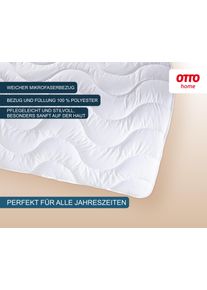 Microfaserbettdecke OTTO HOME "Mailo Bettdecke 135x200 cm, 155x220 cm", wei&szlig;, B:135cm L:200cm, Obermaterial: 100% Polyester. F&uuml;llung: 100% Polyester, Bettdecken, Microfaserbettdecke, Sommer, Winter, Decke, kuschelweicher Microfaser-Feinbatist Bezug
