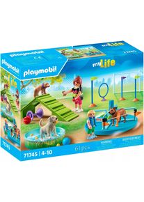 Konstruktions-Spielset Playmobil "Hundespielplatz (71745), Playmobil My Life", bunt, Spielbausteine, Kinder, Kunststoff, Konstruktions-Spielset