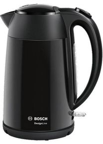 Bosch Wasserkocher "DesignLine TWK3P423, Ausgie&szlig;en ohne Spritzer, Tassenanzeige", schwarz, B:21,6cm H:27,5cm T:15cm, Wasserkocher, &Uuml;berhitzungsschutz, Schwarz, Wasserkocher