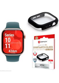 Displex Displayschutzglas "Smartwatch Glass All-In-One Protector Full Body", schwarz (transparent, schwarz), B:9cm H:1,4cm T:13,5mm, Displayfolien, Displayschutzfolie, Schutzfolie, Bildschirmschutz, kratz- & sto&szlig;fest, Displayschutzglas