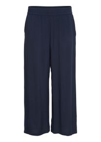 Stoffhose oxmo "Stoffhose OXElisabeth", Damen, Gr. 44, N-Gr, blau (total eclipse), Obermaterial: 100% Viskose LENZING ECOVERO CV LenzEcov., Hosen Stoffhose