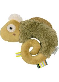 babyFEHN Greifspielzeug FEHN "Lazy, Crazy & Pink, Ring-Greifling Cham&auml;leon", gr&uuml;n (khaki, olive), Greifspielzeug, BabyB:14cm H:2,9cm L:11cm, Pl&uuml;sch, Softvelour, Greifspielzeug, B:14cm H:2,9cm L:11cm