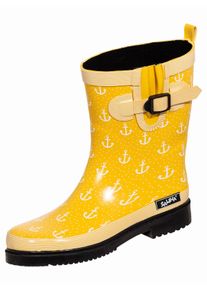 Gummistiefel Bockstiegel "Marleen", Damen, Gr. 39, gelb (gelb, multi), Obermaterial: 100% Naturkautschuk NaRubber., Schuhe Gummistiefel