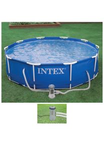 Framepool Intex "Metal Frame", blau, H:76cm &Oslash;:366cm, Schwimmbecken, Framepool, &Oslash;xH: 366x76 cm