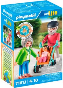 Konstruktions-Spielset Playmobil "Gro&szlig;eltern mit Baby (71613), myLife", bunt, Spielbausteine, Kinder, Kunststoff, Konstruktions-Spielset, Made in Europe