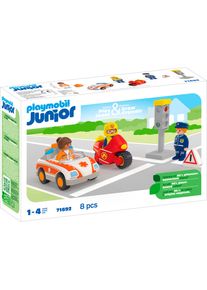 Konstruktions-Spielset Playmobil "Helden des Alltags (71692), JUNIOR", bunt, Spielbausteine, Baby, Kunststoff, Konstruktions-Spielset, Made in Europe