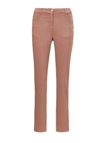 2-in-1-Hose GOLDNER "Hose Carla in jeanstypischer Form und trendstarker Farbe", Damen, Gr. 48, N-Gr, beige (caramel), Obermaterial: 65% Baumwolle CO. 30% Polyester PES. 5% Elasthan EL., normal, Hosen 2-in-1-Hose, Ohne