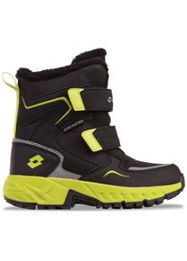 Klettboot Lotto, M&auml;dchen, Gr. 30, gelb (schwarz, lime), Synthetik, mehrfarbig, Schuhe Klettboot, - wasserdicht, windabweisend & atmungsaktiv