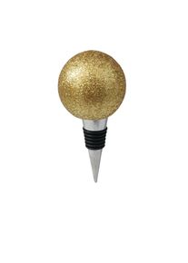 Flaschenverschluss AM Design "Kugel", gold, B:5cm H:8cm L:5cm, Polyresin, Flaschenverschl&uuml;sse, Flaschenverschluss, 3er Set, 5x9 cm