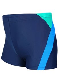 Badehose AQUARTI "Badehose Jungen Badehose Gestreift mit Motiven", Jungen, Gr. 146, N-Gr, blau (020 dunkelblau, blau, gr&uuml;n), Obermaterial: 80% Polyester PES. 20% Elasthan EL., Badehosen Badehose