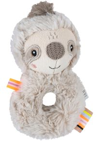babyFEHN Greifspielzeug FEHN "Lazy, Crazy & Pink, Ring-Greifling Faultier", grau (grau, beige), Greifspielzeug, BabyB:8cm H:4,8cm L:14cm, Nicki, Pl&uuml;sch, Softvelour, Greifspielzeug, B:8cm H:4,8cm L:14cm