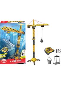 RC-Auto DICKIE TOYS "RC Titan Crane", gelb (gelb, grau), Fernlenkfahrzeuge, KinderH:150cm, Kunststoff, RC-Auto, mit Licht, H:150cm