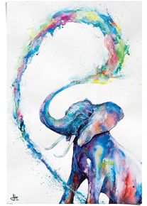 Poster Reinders "Elefant Art", bunt (farbe bild(er): mehrfarbig), B:61cm H:91,5cm, Papier, Bilder, Poster