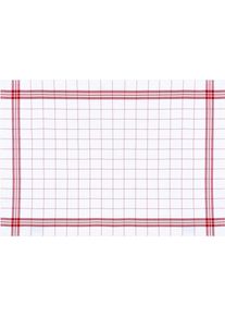Geschirrtuch stuco "Bambus, kariert", rot (wei&szlig;, rot), B:50cm L:70cm, 30% Baumwolle, 70% Viskose, Geschirrt&uuml;cher, Geschirrtuch