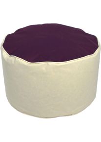 Sitzsack Kinzler "Sitzhocker BICO", lila (brombeer,natur), B:53cm H:32cm, Polyester, Sitzs&auml;cke, Sitzsack, zweifarbig, Outdoor geeignet, ideal im Wohnzimmer & Kinderzimmer