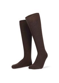 Kniestr&uuml;mpfe Hudson "Kniestrumpf Relax Cotton", Herren, Gr. 45-46, schwarz (braunmeliert 0763), Obermaterial: 97% Baumwolle CO. 3% Elasthan EL., Socken Kniestr&uuml;mpfe