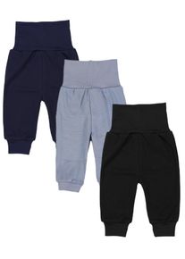 Pumphose TUPTAM "Pumphose Baby Jungen Lange Pumphose 3er Pack", M&auml;dchen, Gr. 62, N-Gr, lila (farbenmix 4), Obermaterial: 100% Baumwolle CO., Hosen Pumphose