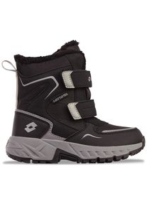 Klettboot Lotto, M&auml;dchen, Gr. 32, schwarz (schwarz, grau), Synthetik, mehrfarbig, Schuhe Klettboot, - wasserdicht, windabweisend & atmungsaktiv
