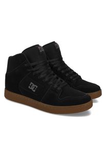 Sneaker DC Shoes "Manteca 4 Hi", Herren, Gr. 9(42), schwarz (schwarz, gum), Obermaterial:51.34% Leder, 48.66% Synthetikmaterial., Schuhe Sneaker