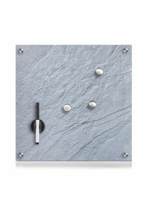 Pinnwand zeller PRESENT "Schiefer", grau, Tafeln, Pinnwand, Glas, grau 40x40