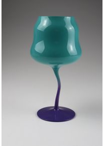 Windlicht AM Design "aus Glas", bunt (t&uuml;rkis), B:10cm H:19cm, Glas, Kerzenhalter, Windlicht, 2er Set, BxH: 10x19 cm