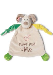 Schmusetuch Nici "My First Nici Kollektion, Hund Fino, Mum+Dad=Me", Baby, bunt, Pl&uuml;sch, Polyester, Schnuffelt&uuml;cher Schmusetuch, mit aufgestickten Augen