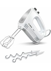 Bosch Handmixer "CleverMixx MFQ24200, Edelst. R&uuml;hrbesen/Knethaken, 4 Stufen, wei&szlig;", bunt (wei&szlig;, silberfarben), B:20cm H:15,3cm T:7,3cm, Mixer, Auswurftaste, leichtes Geh&auml;use, Made in Europe, Handmixer
