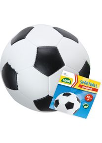 Softball LENA "Soft-Fu&szlig;ball 18 cm, schwarz/wei&szlig;", wei&szlig;, B&auml;lle, Kinder&Oslash;:18cm, Kunststoff, Softball, Made in Europe, &Oslash;:18cm