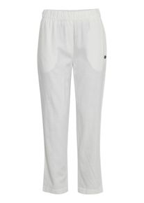 Leinenhose oxmo "Leinenhose OXAlfa", Damen, Gr. 42, N-Gr, wei&szlig; (sanftes wei&szlig;), Obermaterial: 55% Leinen LI. 45% Viskose CV., Hosen Leinenhose