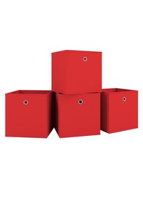 Faltbox Vcm "4er Set Faltbox Klappbox Aufbewahrungsbox Boxas", rot, B:27cm T:27cm, Aufbewahrungsboxen, Faltbox