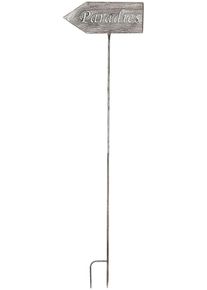 Gartenstecker AMBIENTE HAUS "Gartenstecker Paradise (H) 122cm", grau, B:32cm H:122cm, Metall, Gartenstecker, Gartenstecker