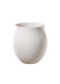 Villeroy & Boch Dekovase VILLEROY & BOCH "Vase Manufacture Collier 18 cm", wei&szlig; (blanc), Vasen, Dekovase