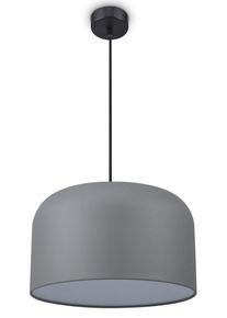 Paco Home Pendelleuchte "BOWL", grau (grau, wei&szlig;), 1, &Oslash; 25cm, Leuchten, Pendelleuchte