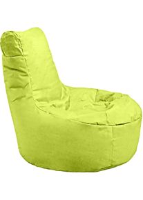 Sitzsack Kinzler "Chilly", gr&uuml;n (apfelgr&uuml;n), B:78cm H:80cm, Polyester, Sitzs&auml;cke, Sitzsack, Loungesessel, Uni Farben, mit R&uuml;ckenlehne, Outdoor geeignet