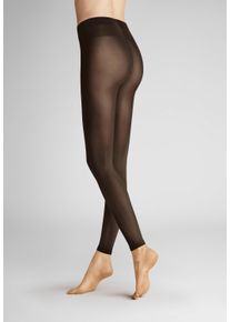 Feinstrumpfleggings Hudson "Leggings Micro 50", Damen, Gr. 40-42, braun (dunkelbraun 0771), Obermaterial: 91% Polyamid PA. 9% Elasthan EL., Strumpfhosen Feinstrumpfleggings
