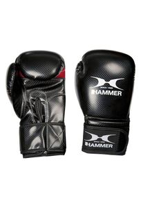 Boxhandschuhe HAMMER "X-Shock" Gr. 4, schwarz (schwarz, rot), Boxhandschuhe, 4 14, Obermaterial: 100% Polyurethan, Boxhandschuhe