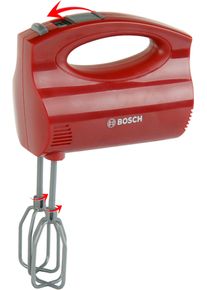 Kinder-Handmixer klein "Bosch Handmixer", rot (rot, grau), Spielzeug-Haushaltsger&auml;te, KinderB:19cm H:12cm T:7cm, Kunststoff, Kinder-Handmixer, mit 2 Quirls, B:19cm H:12cm T:7cm